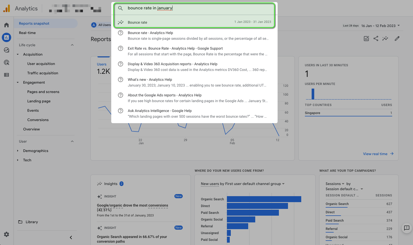 Google Analytics 4 bounce rate