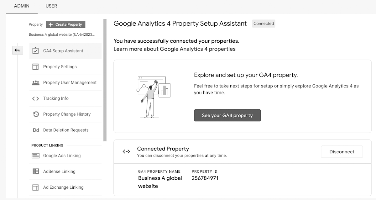 Google analytics property