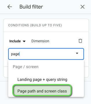 Google Analytics 4 filter