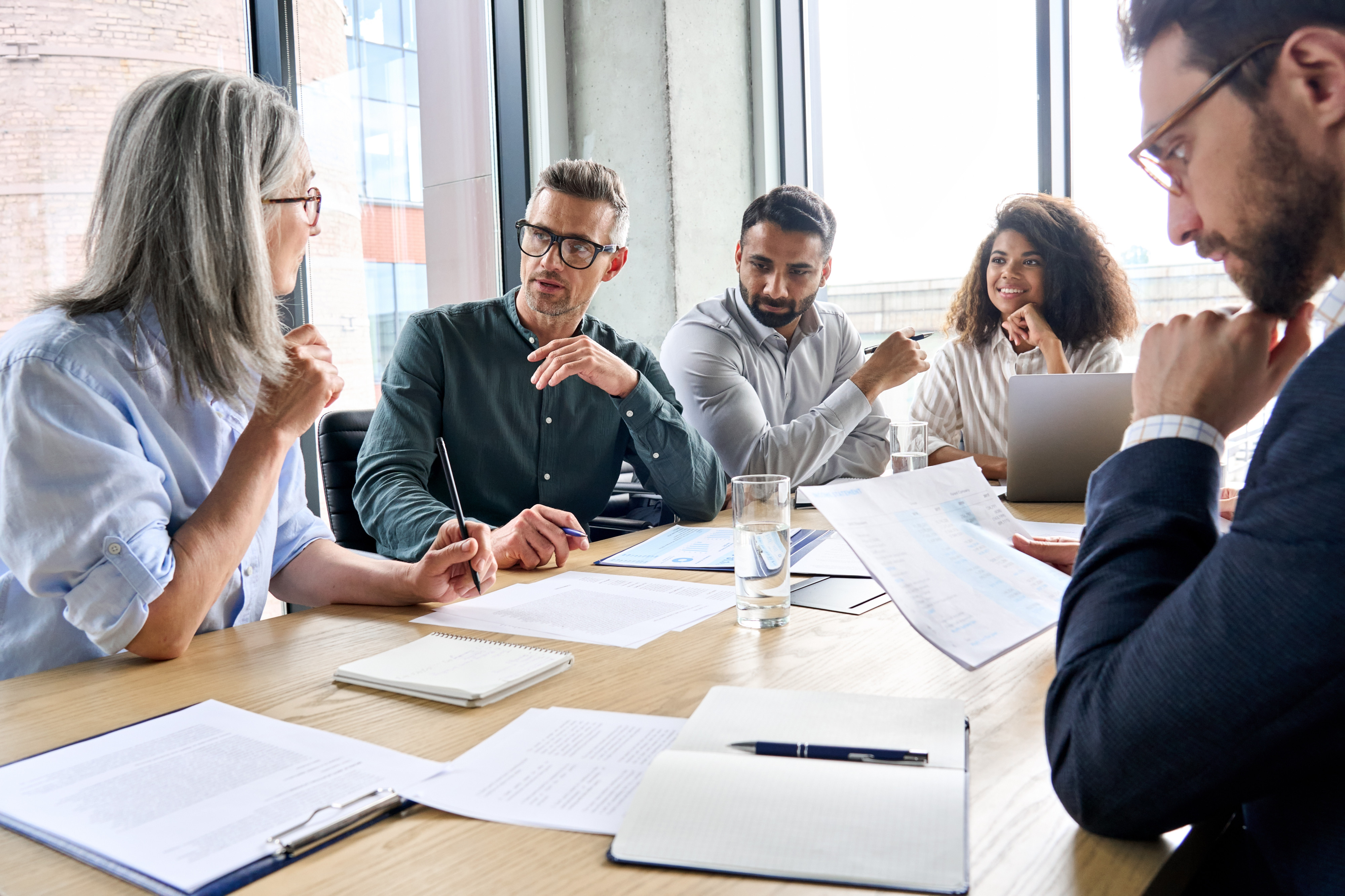 People in the office in a meeting