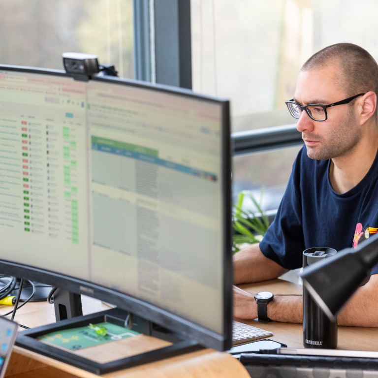 Working in the office